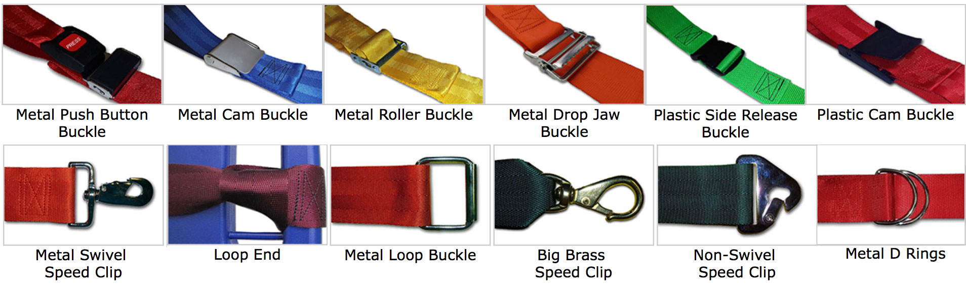 Side Release Buckle Two Piece w/Swivel Speed Clip Straps